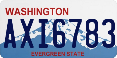 WA license plate AXI6783