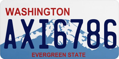 WA license plate AXI6786