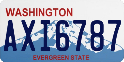 WA license plate AXI6787