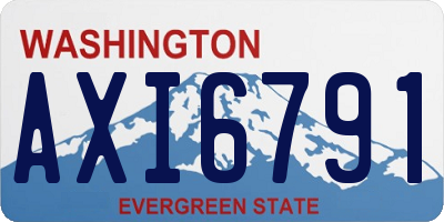 WA license plate AXI6791