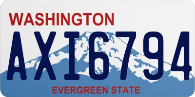 WA license plate AXI6794