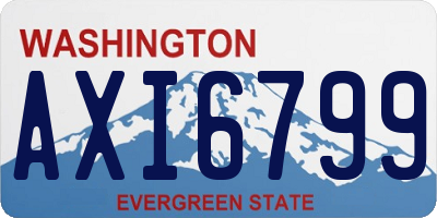 WA license plate AXI6799