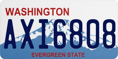WA license plate AXI6808