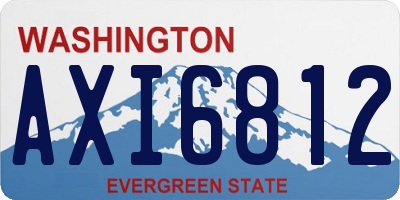 WA license plate AXI6812