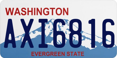 WA license plate AXI6816