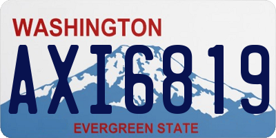WA license plate AXI6819