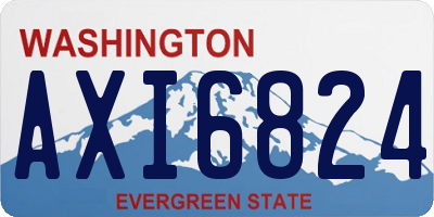 WA license plate AXI6824
