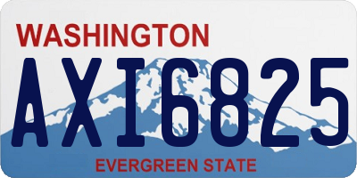 WA license plate AXI6825