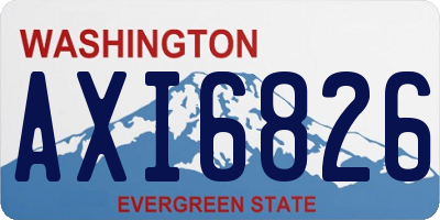 WA license plate AXI6826