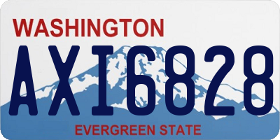 WA license plate AXI6828
