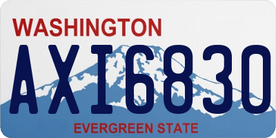 WA license plate AXI6830