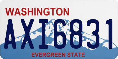 WA license plate AXI6831