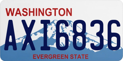 WA license plate AXI6836