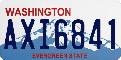WA license plate AXI6841