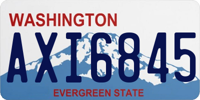 WA license plate AXI6845