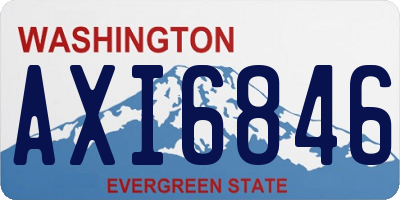WA license plate AXI6846