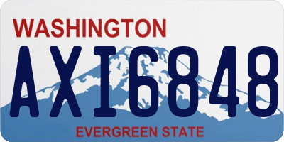 WA license plate AXI6848