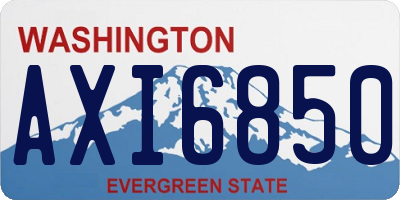 WA license plate AXI6850