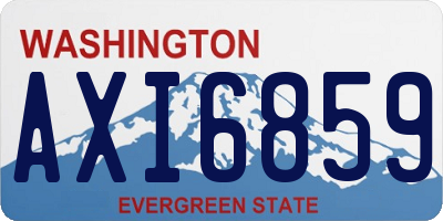 WA license plate AXI6859