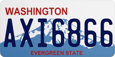 WA license plate AXI6866