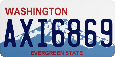 WA license plate AXI6869