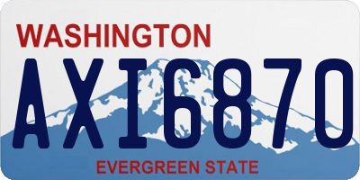 WA license plate AXI6870