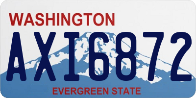 WA license plate AXI6872