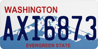 WA license plate AXI6873