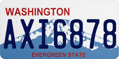 WA license plate AXI6878