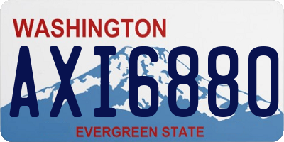 WA license plate AXI6880