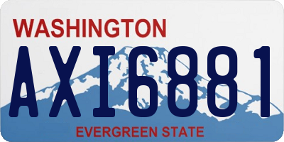 WA license plate AXI6881