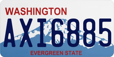 WA license plate AXI6885