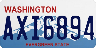 WA license plate AXI6894