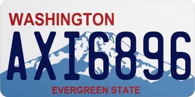 WA license plate AXI6896