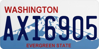 WA license plate AXI6905