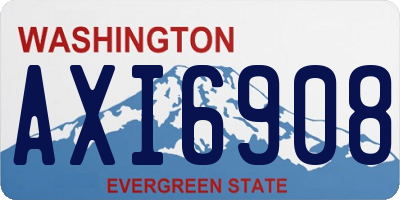 WA license plate AXI6908