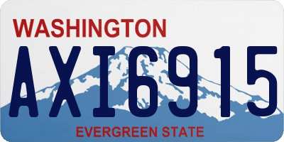 WA license plate AXI6915