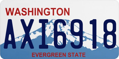 WA license plate AXI6918