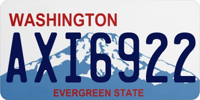 WA license plate AXI6922