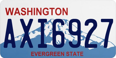 WA license plate AXI6927