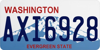 WA license plate AXI6928