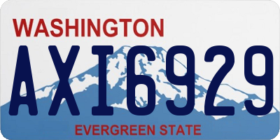 WA license plate AXI6929