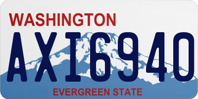 WA license plate AXI6940