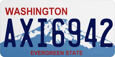 WA license plate AXI6942