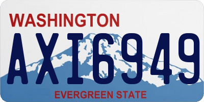 WA license plate AXI6949