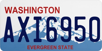 WA license plate AXI6950