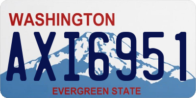 WA license plate AXI6951