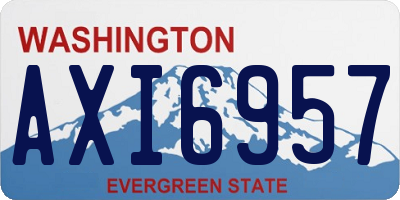 WA license plate AXI6957