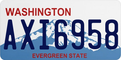 WA license plate AXI6958