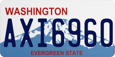 WA license plate AXI6960
